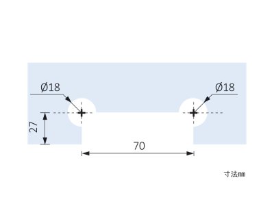 画像3: 両開きストップ付き戸当り